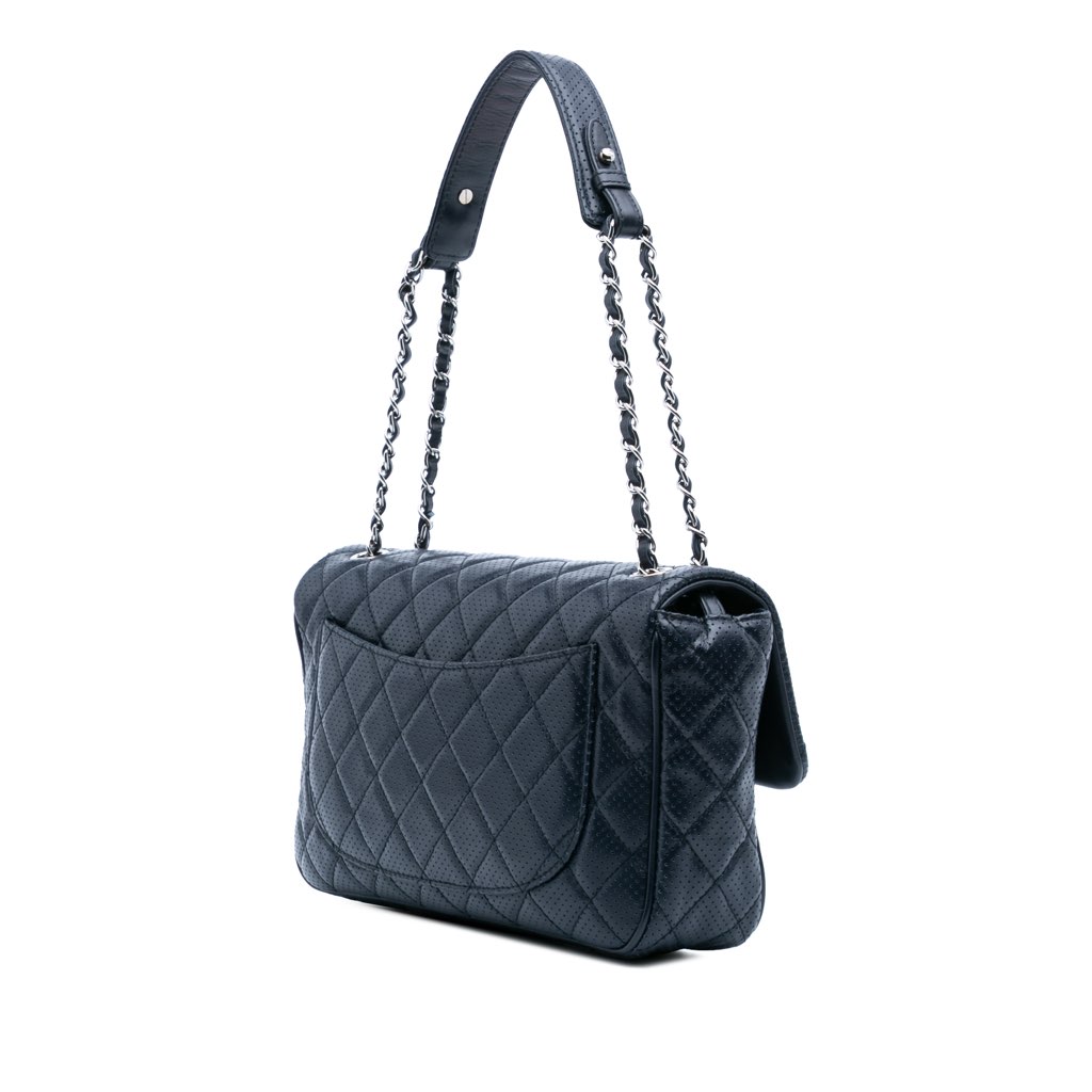 Chanel Jumbo Perforated Lambskin Single Flap - 2