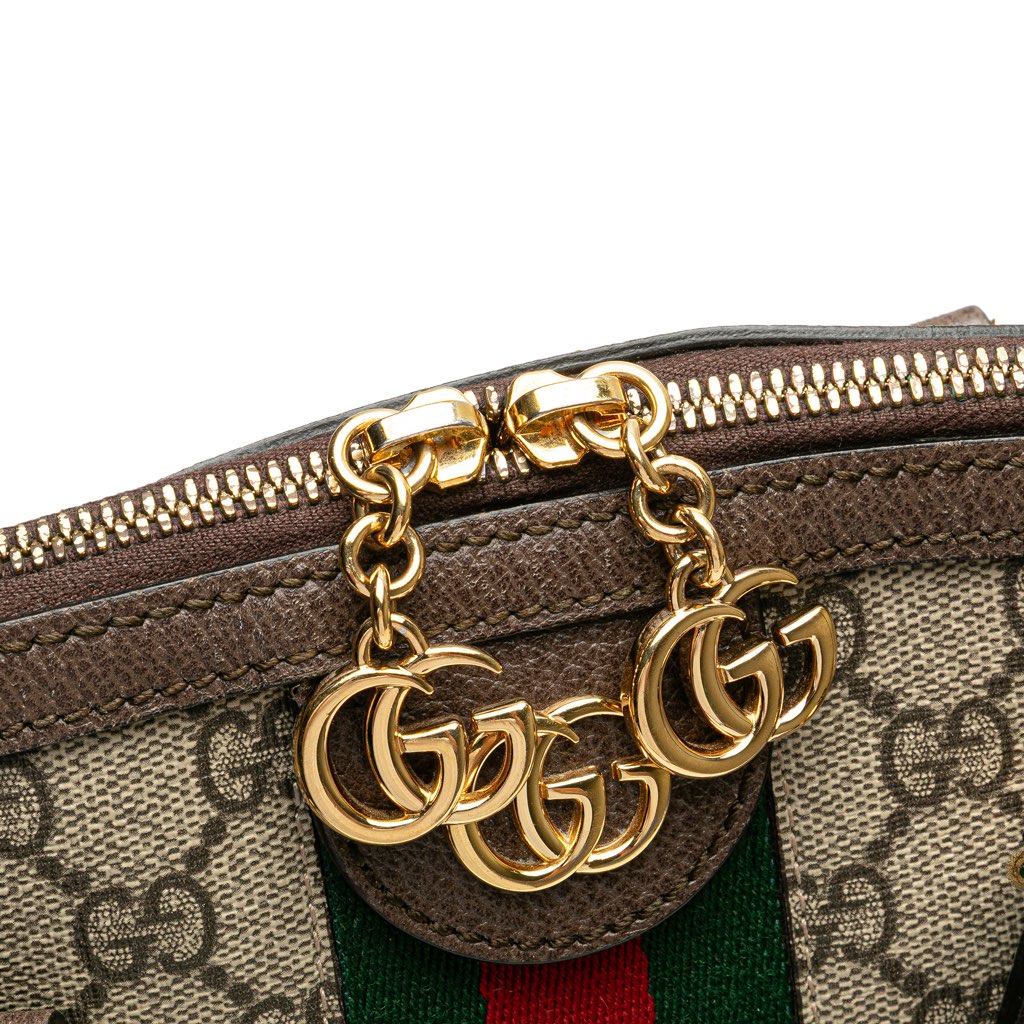 Gucci Medium GG Supreme Ophidia Web Satchel - Image 11