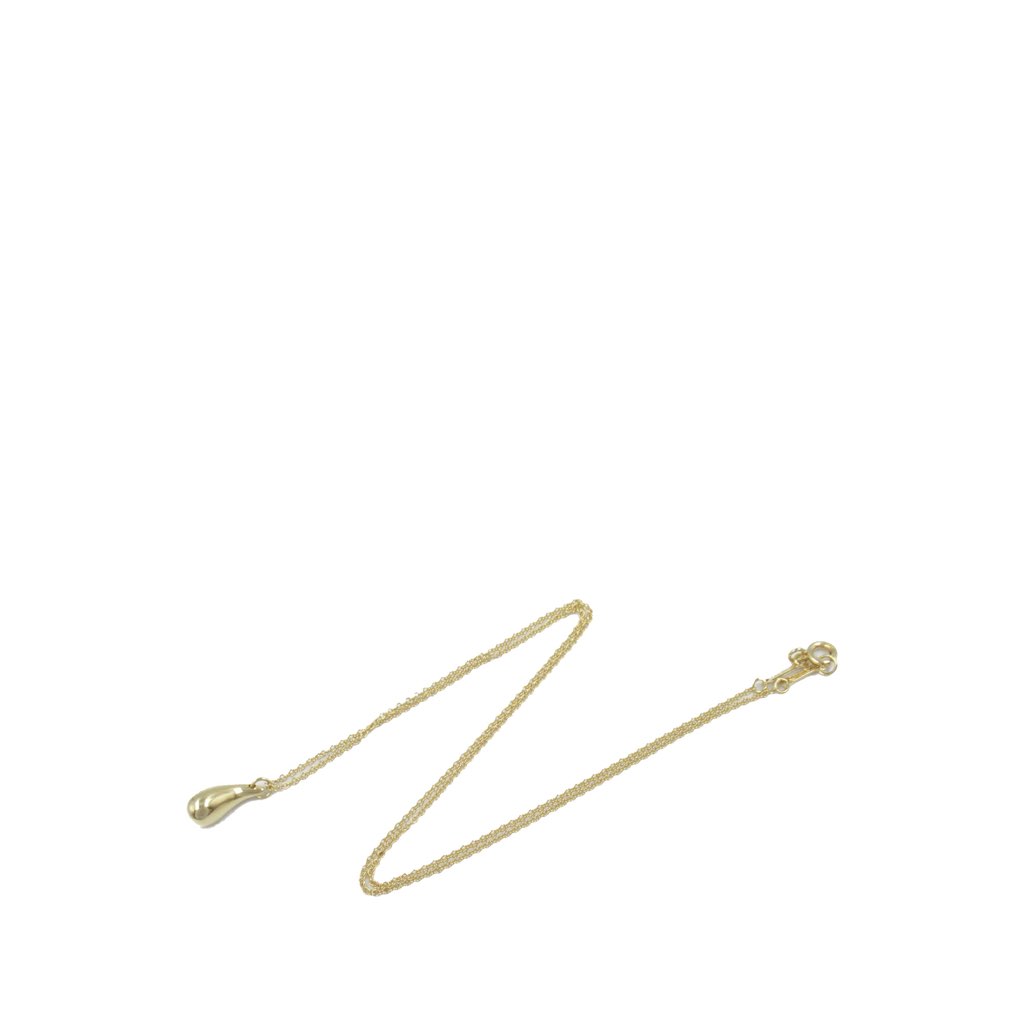 Tiffany & Co 18K Yellow Gold Elsa Peretti Teardrop Pendant Necklace