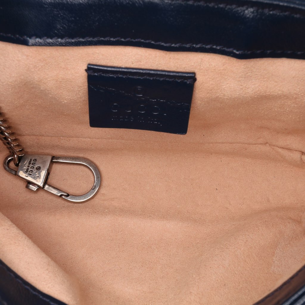 Gucci Super Mini GG Marmont Matelasse Leather Torchon Flap Crossbody - 4