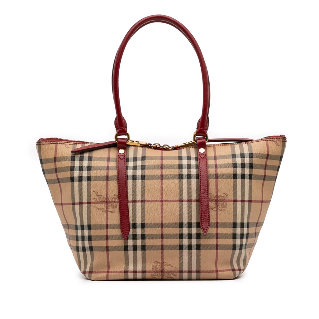 Burberry Small Haymarket Check Coated Canvas Salisbury Tote