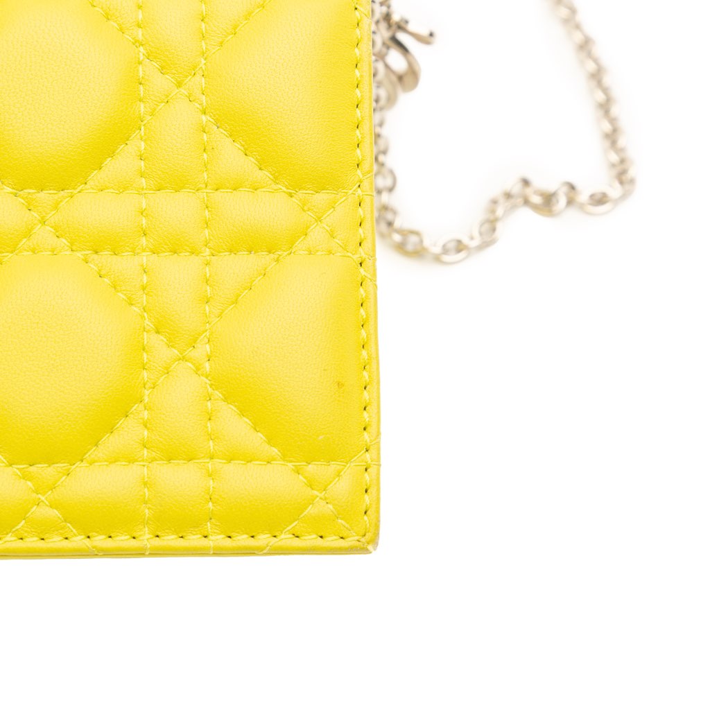Dior Lambskin Cannage Lady Dior Wallet On Chain - Image 10