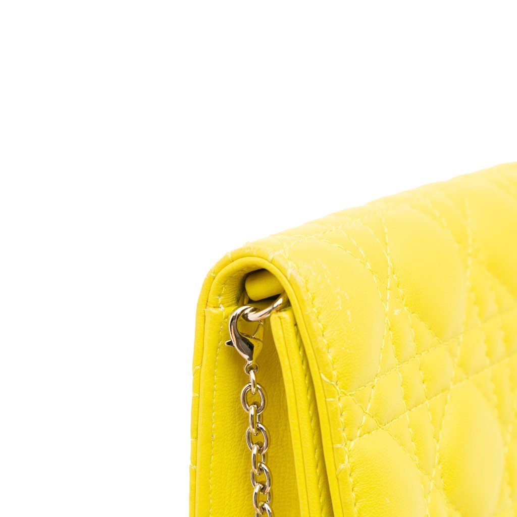 Dior Lambskin Cannage Lady Dior Wallet On Chain - Image 11