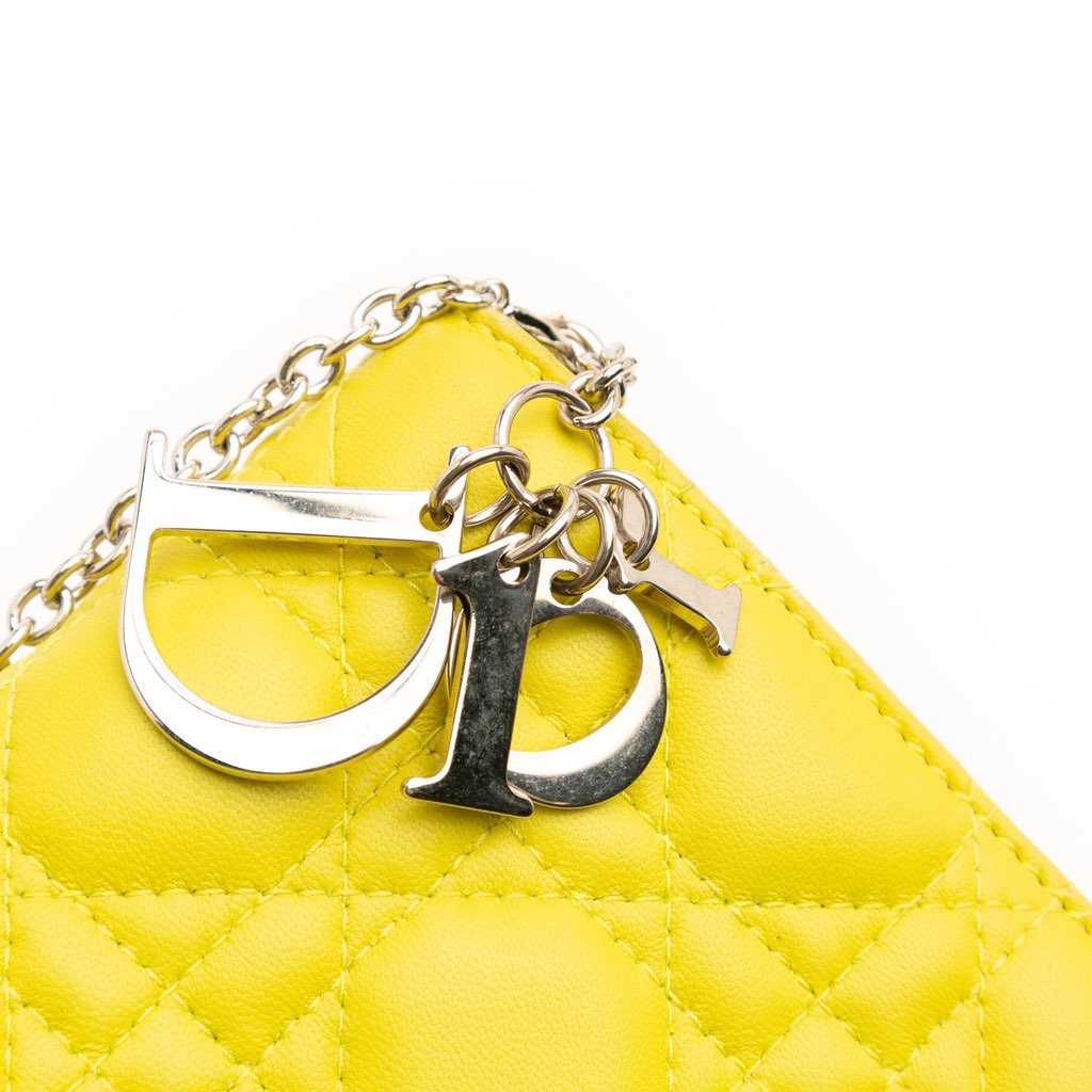 Dior Lambskin Cannage Lady Dior Wallet On Chain - Image 12