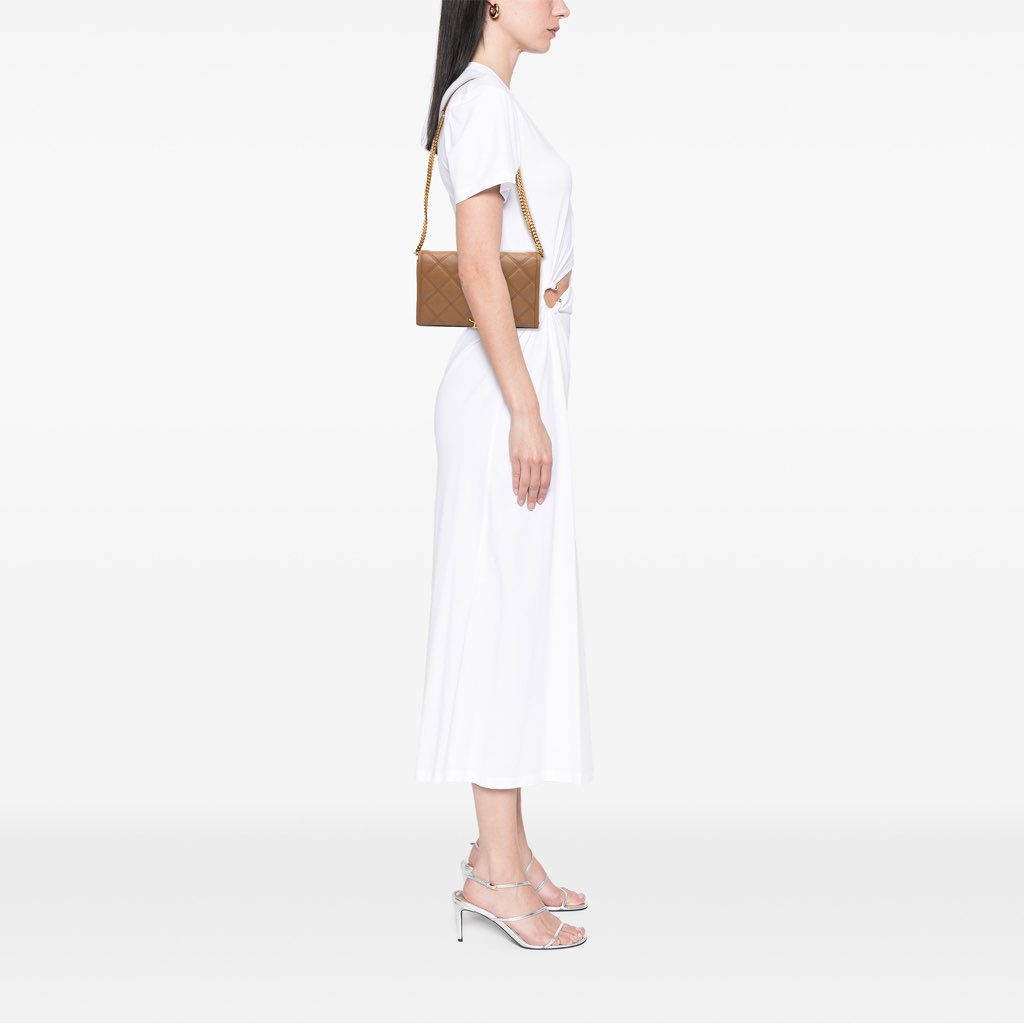 Saint Laurent Quilted Diamond Lambskin Becky Wallet on Chain - Image 11