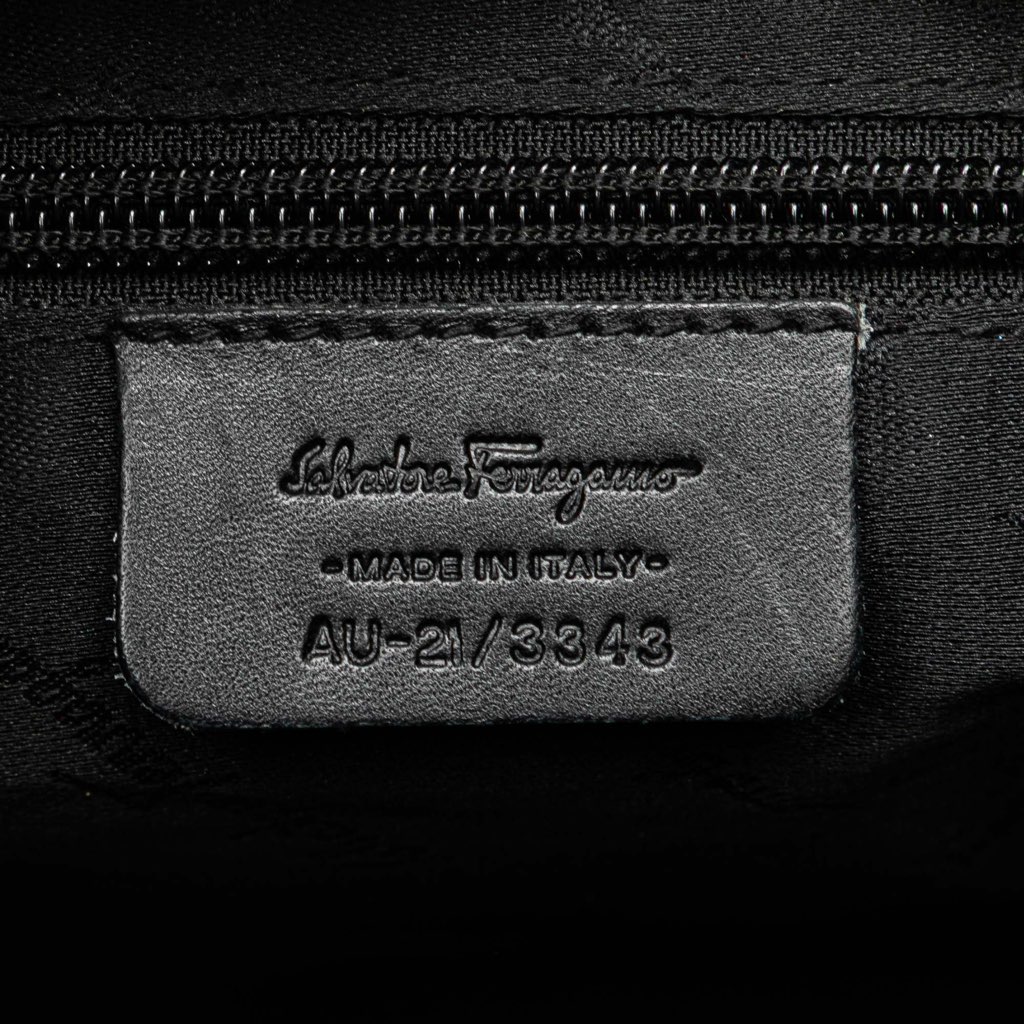 Salvatore Ferragamo Gancini Canvas Shoulder Bag - Side view