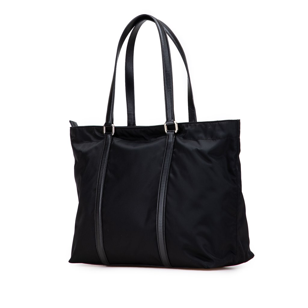 Prada Saffiano Trimmed Tessuto Tote - 2