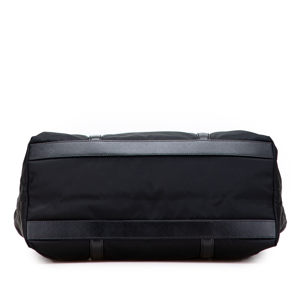 Prada Saffiano Trimmed Tessuto Tote - 3