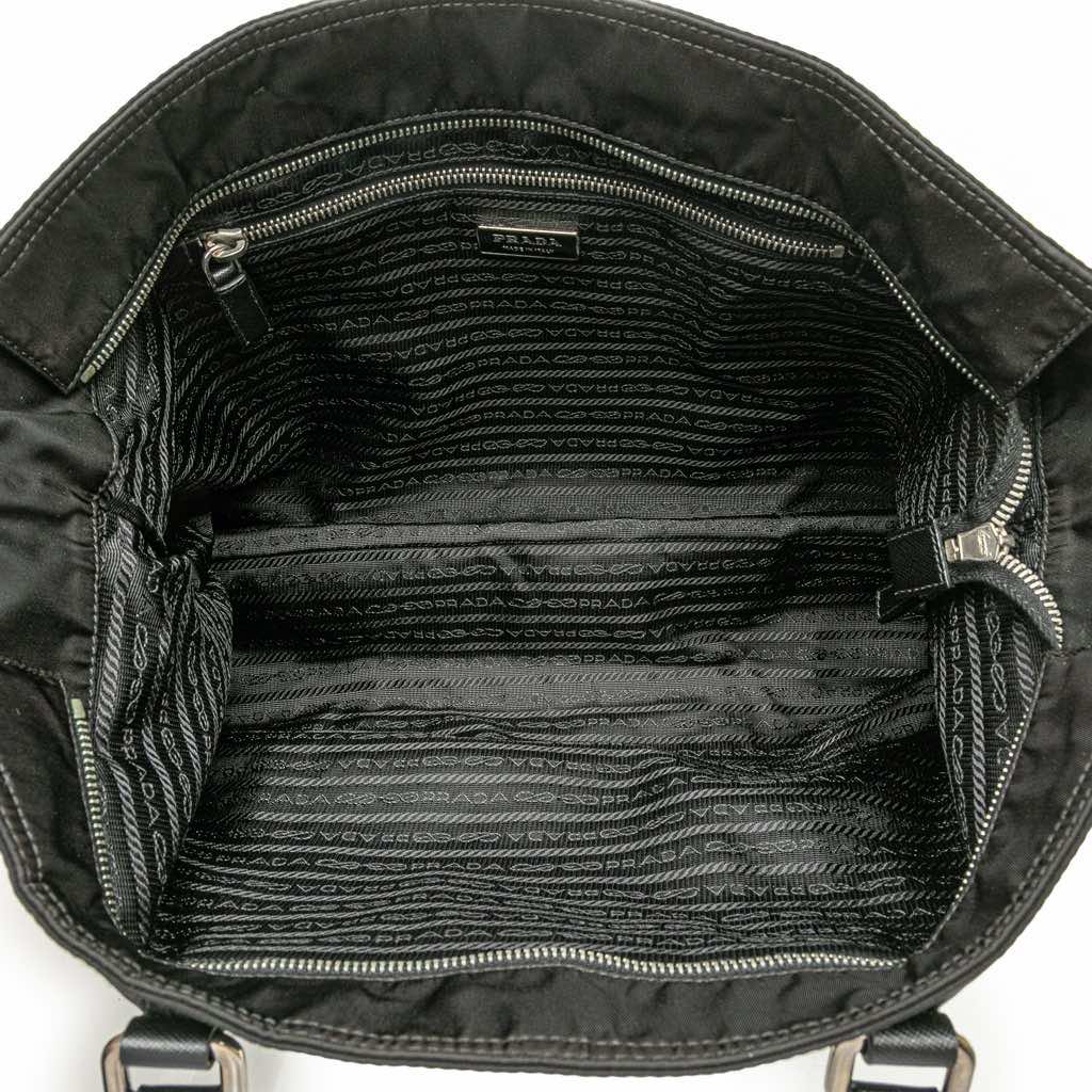 Prada Saffiano Trimmed Tessuto Tote - 4