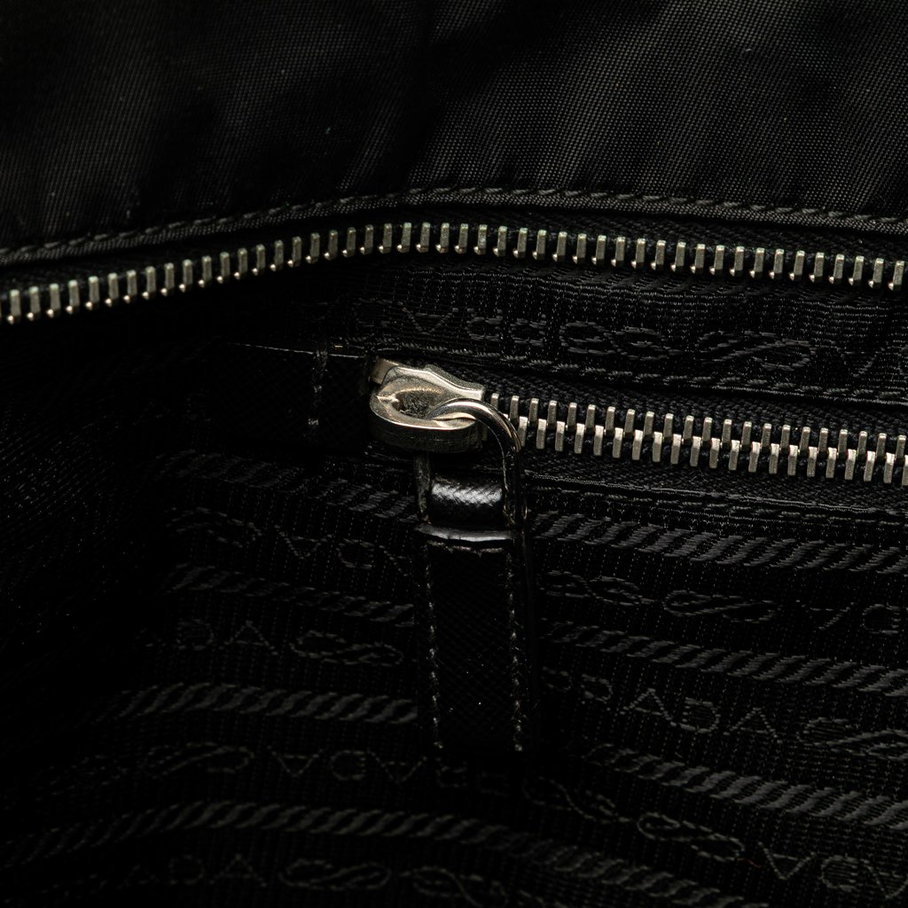 Prada Saffiano Trimmed Tessuto Tote - 5