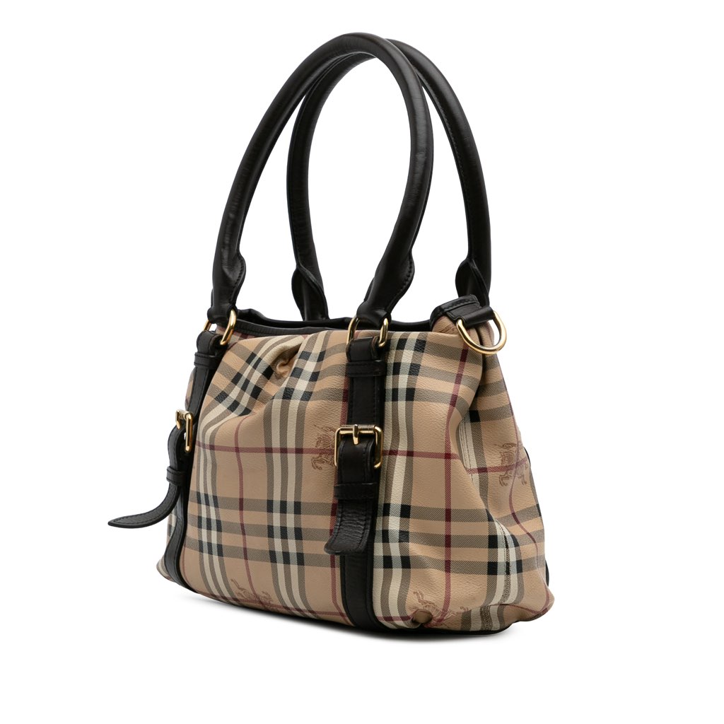 Burberry Haymarket Check Coated Canvas Satchel - 2