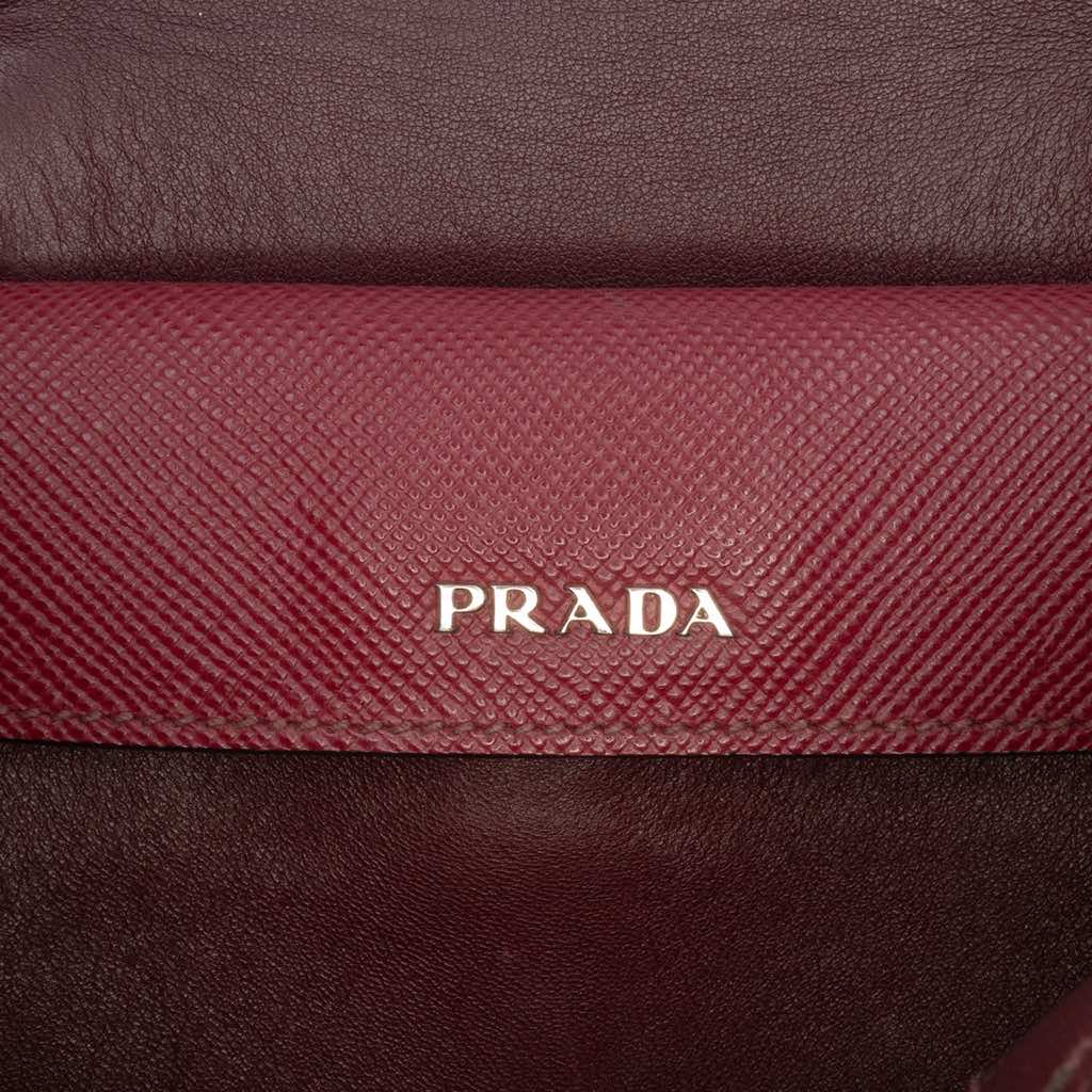 Prada Saffiano Cuir Double Satchel - 5