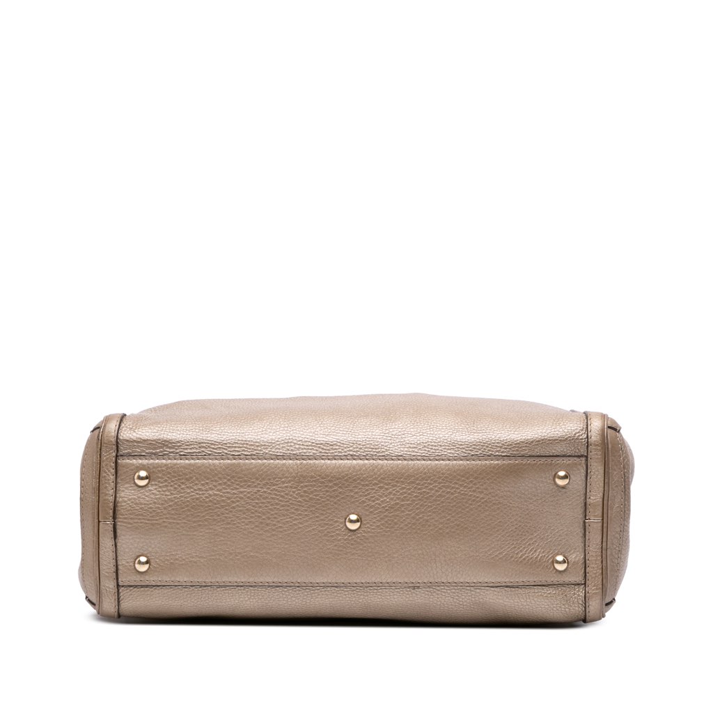 Gucci Metallic Grained Leather Bella Tote - 3