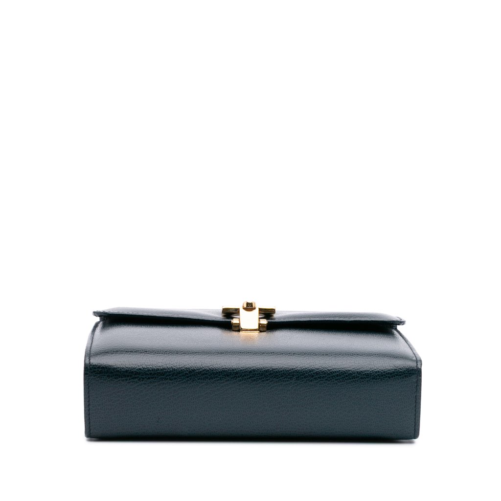 Salvatore Ferragamo Leather Gancini Clutch - Image 6