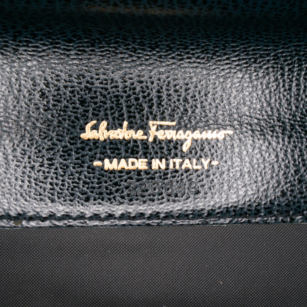 Salvatore Ferragamo Leather Gancini Clutch - Side view