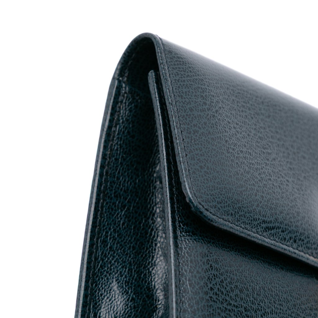 Salvatore Ferragamo Leather Gancini Clutch - Image 10