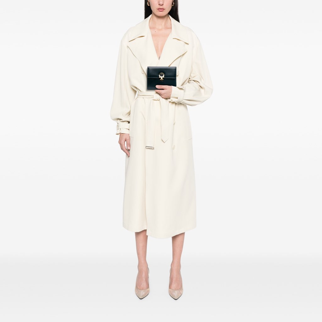 Salvatore Ferragamo Leather Gancini Clutch - Image 11