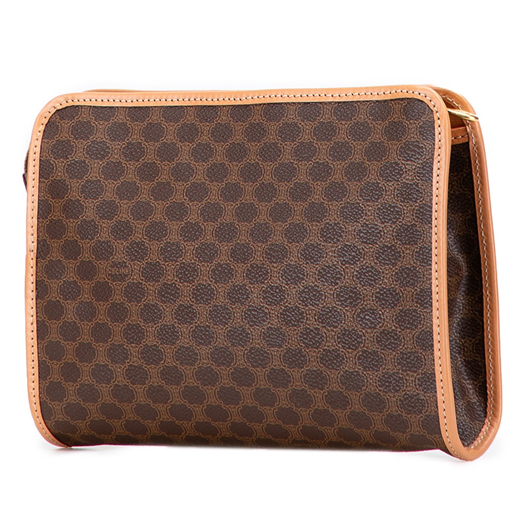 Celine Macadam Coated Canvas Clutch - 2