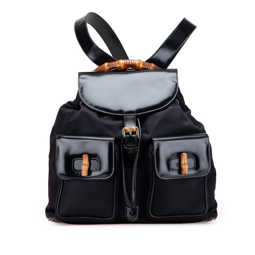 Gucci Nylon Bamboo Backpack