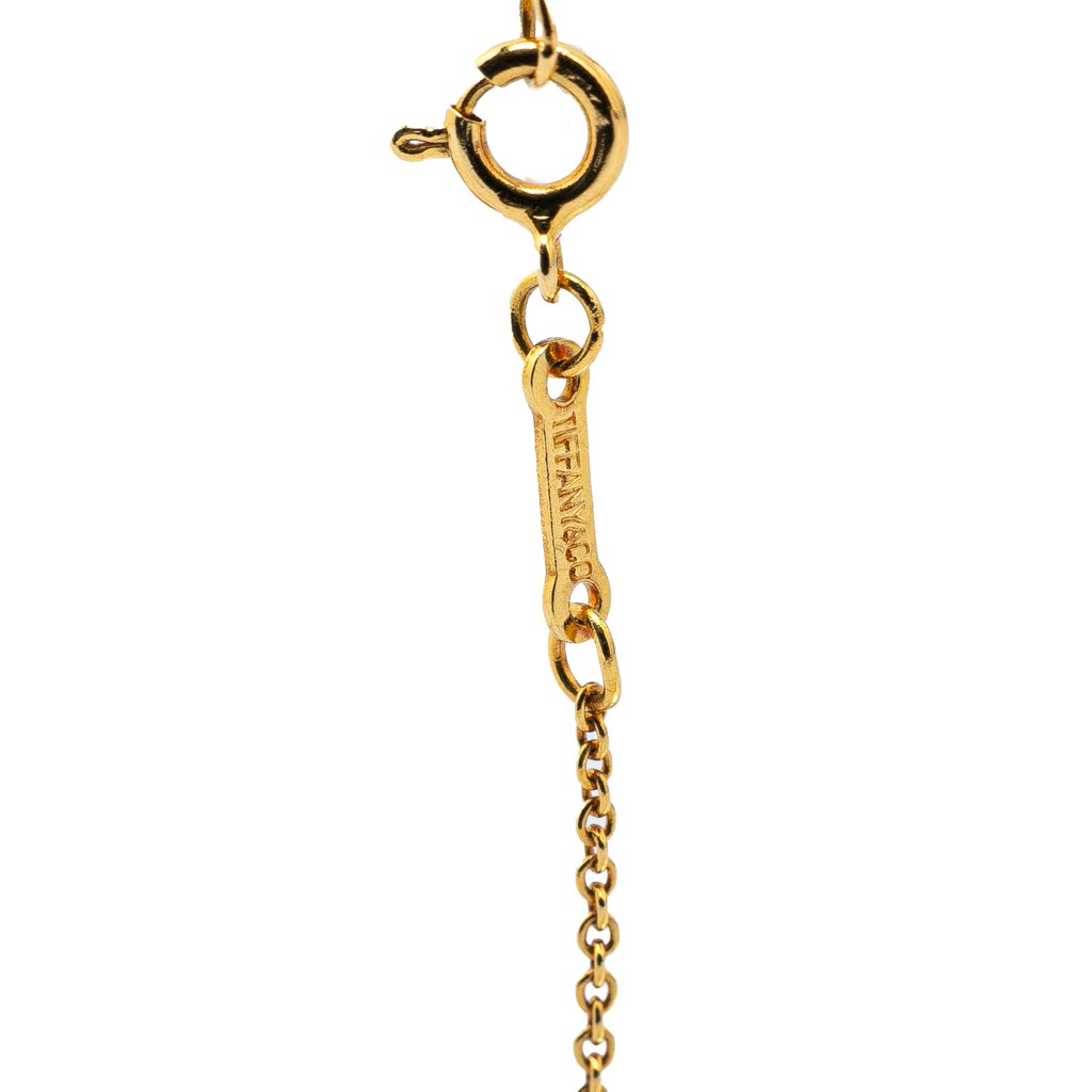 Tiffany & Co Elsa Peretti 18K Yellow Gold Open Teardrop Pendant Necklace - 3