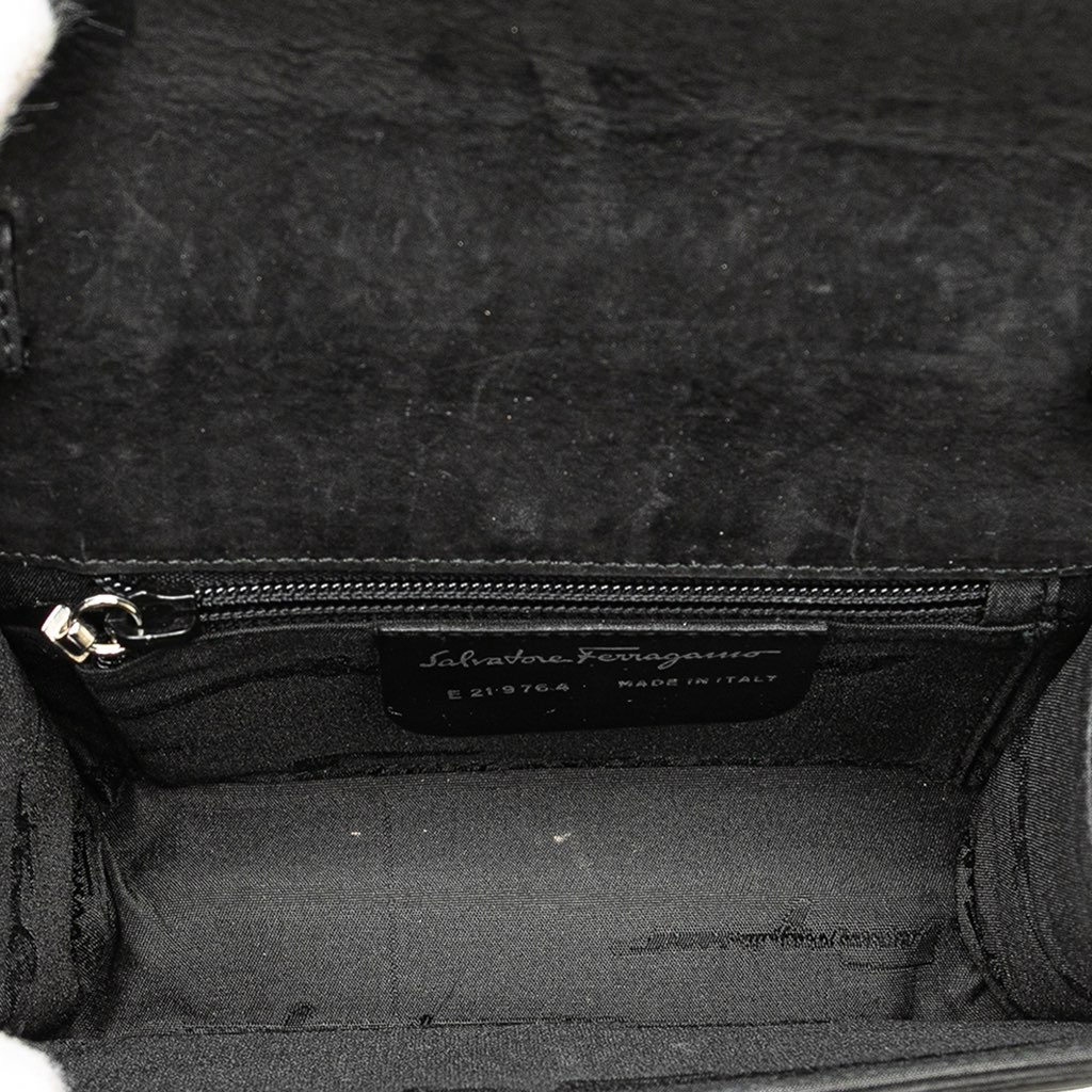 Salvatore Ferragamo Suede Metal Top Handle Bag - 4