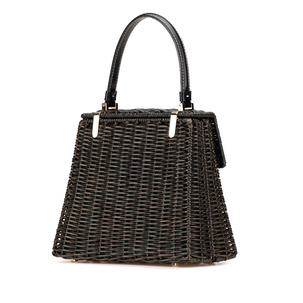 Salvatore Ferragamo Wicker Gancini Iconic Top Handle Bag - 2