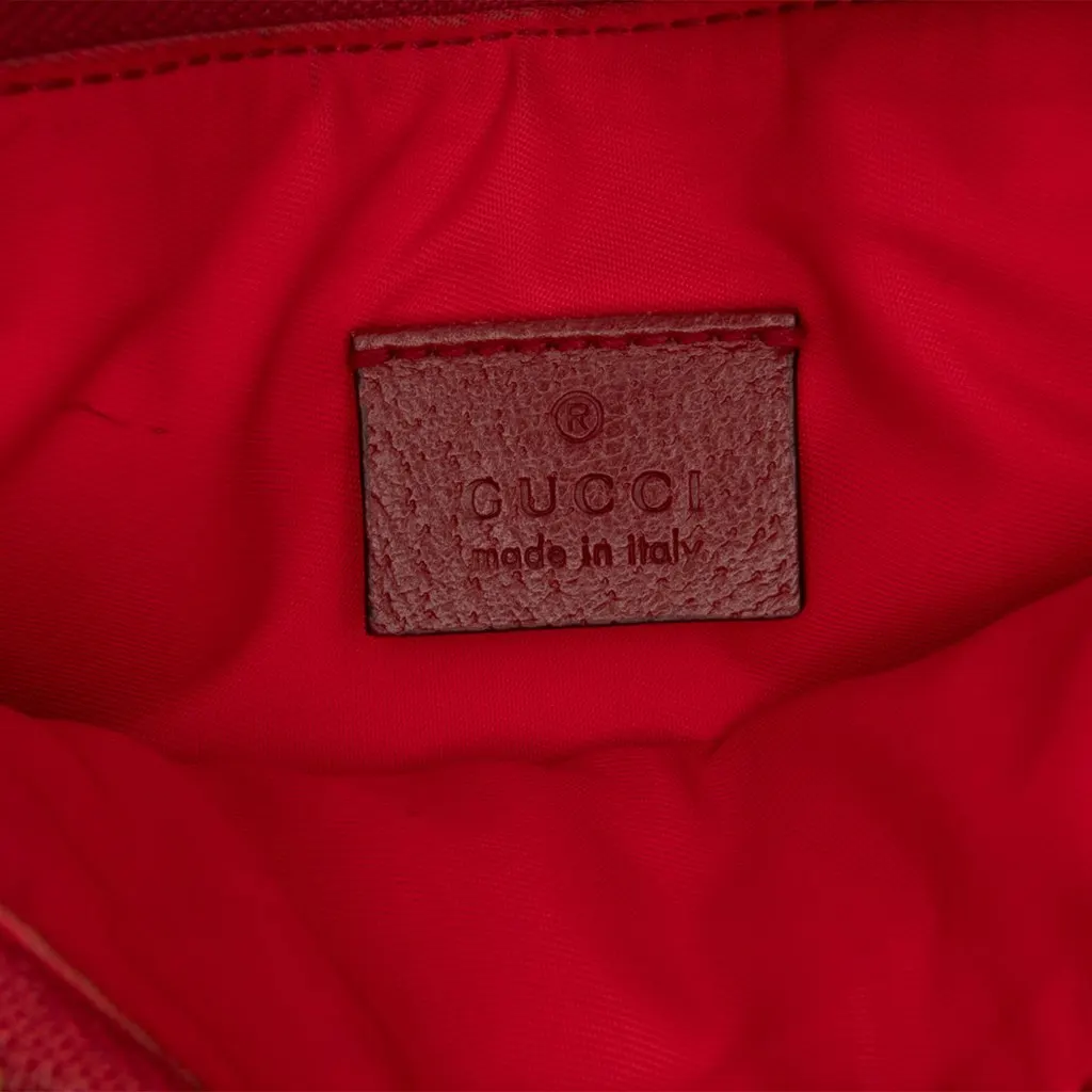 Gucci GG Supreme Bengal Double Zip Pochette Brown Canvas Good - Box View