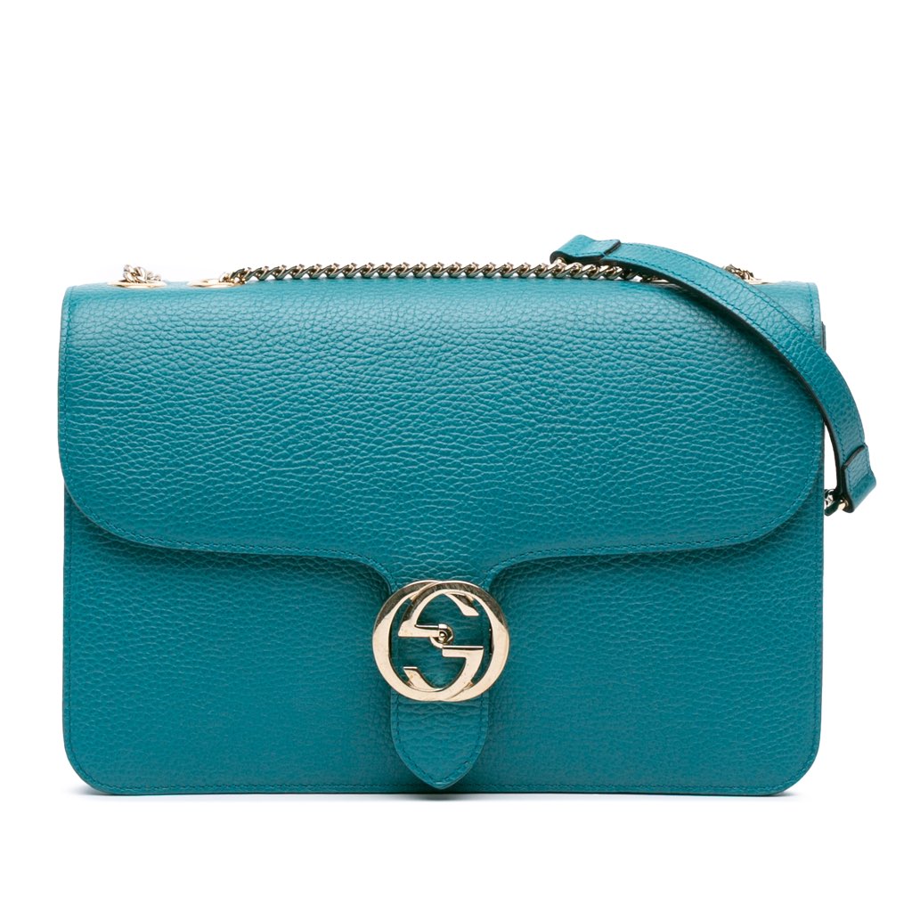 Gucci Medium Dollar Calfskin Interlocking G Crossbody