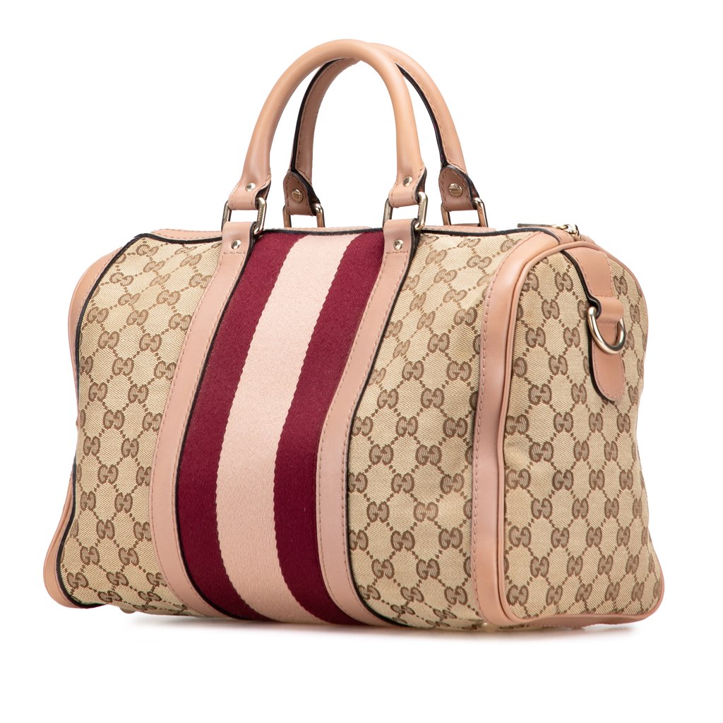 Gucci Medium GG Canvas Web Joy Boston Bag - 2