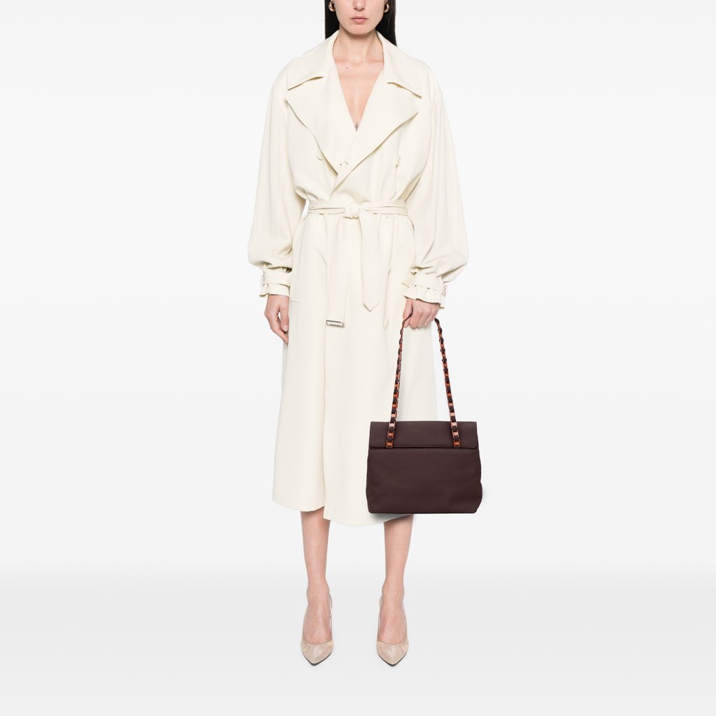 Salvatore Ferragamo Nylon Grosgrain Vara Chain Tote - Image 13