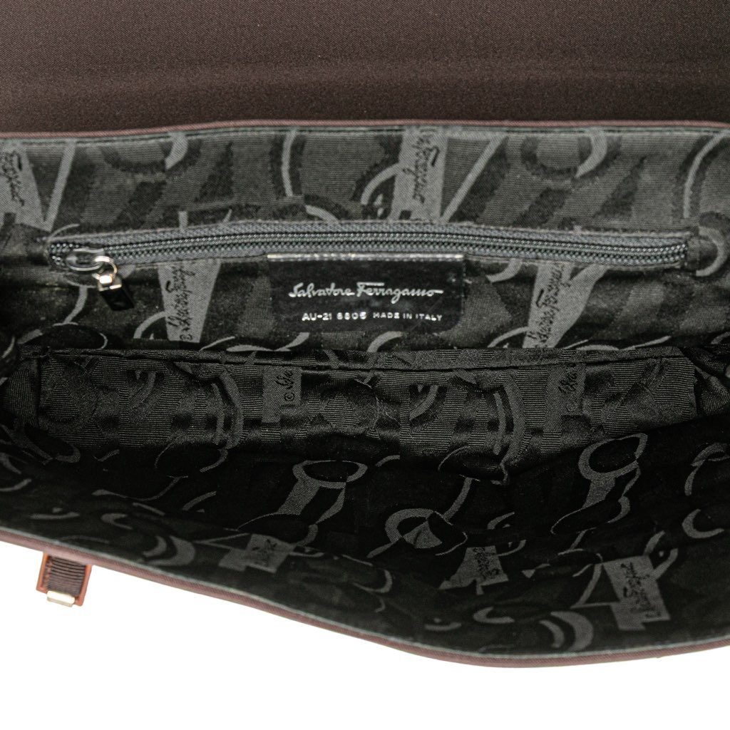 Salvatore Ferragamo Nylon Grosgrain Vara Chain Tote - 4