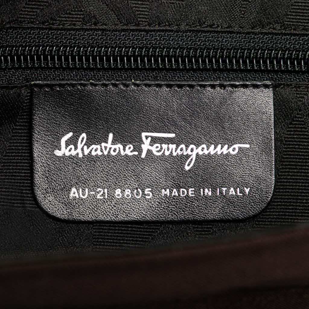 Salvatore Ferragamo Nylon Grosgrain Vara Chain Tote - Side view