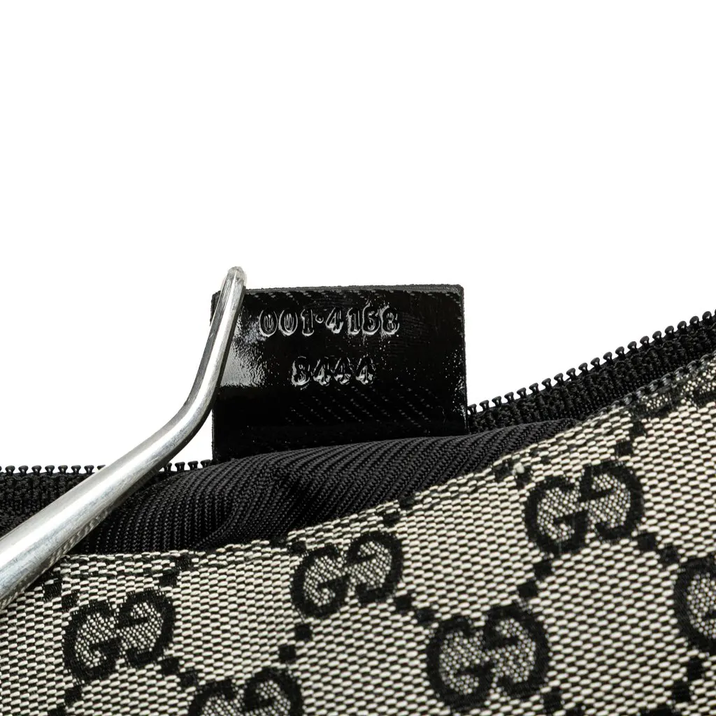 Gucci GG Canvas O Ring Hobo Grey Canvas Good - Box View