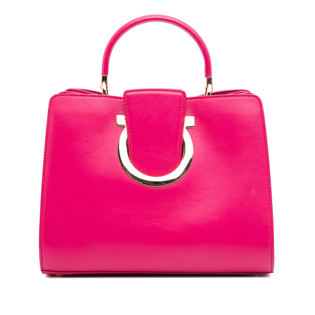 Salvatore Ferragamo Leather Thalia Top Handle Bag