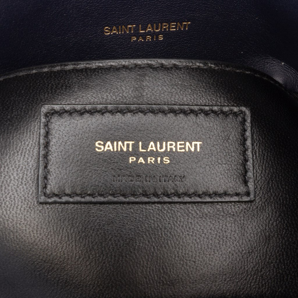 Saint Laurent Medium Canvas Chevron Monogram College Satchel - 5