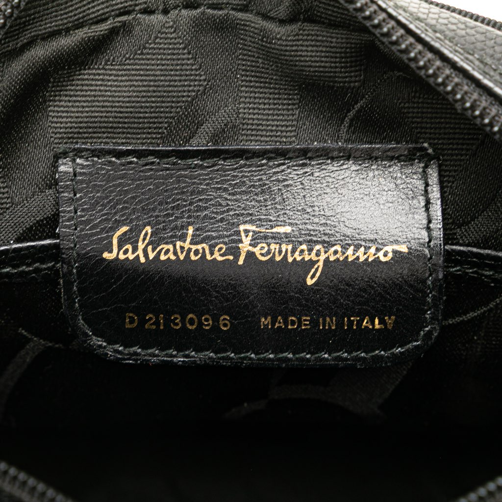 Salvatore Ferragamo Embossed Lizard Leather Vara Crossbody - 5