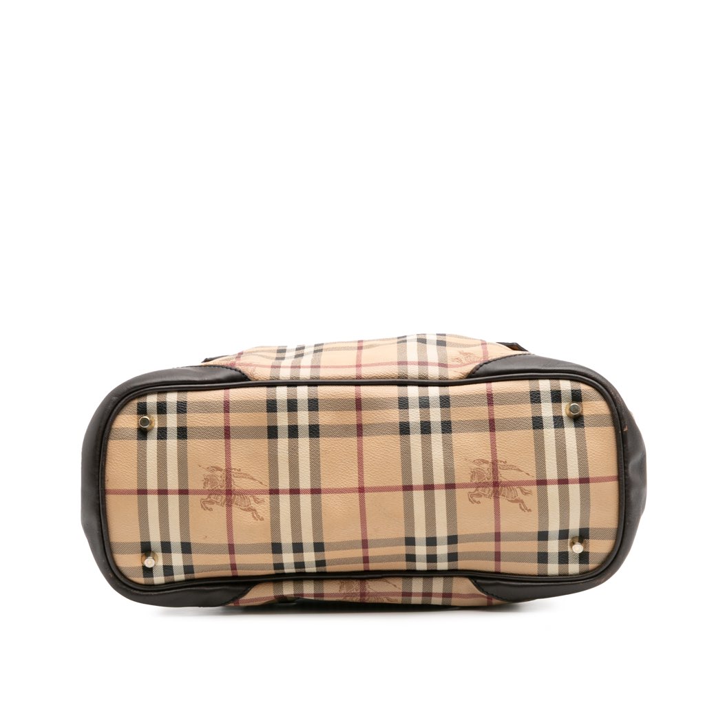 Burberry Haymarket Check Coated Canvas Satchel - 3