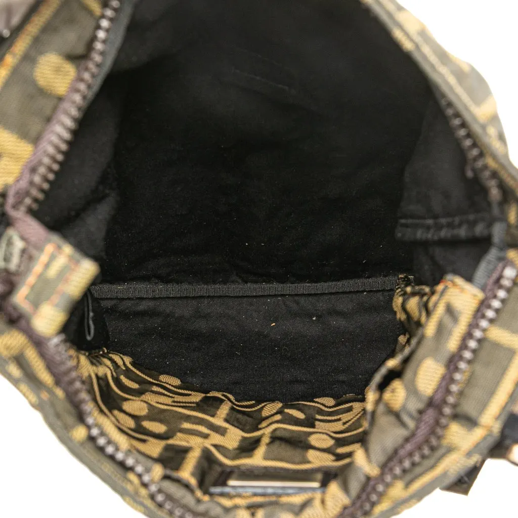 Fendi Zucca Canvas Skull Crossbody Brown Canvas Very good - Model View