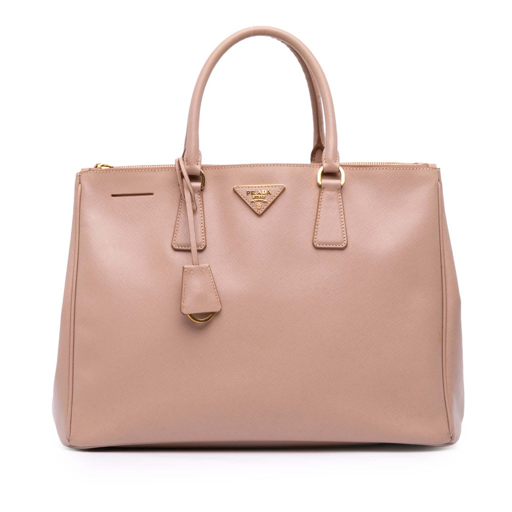 Prada Large Saffiano Lux Galleria Double Zip Satchel