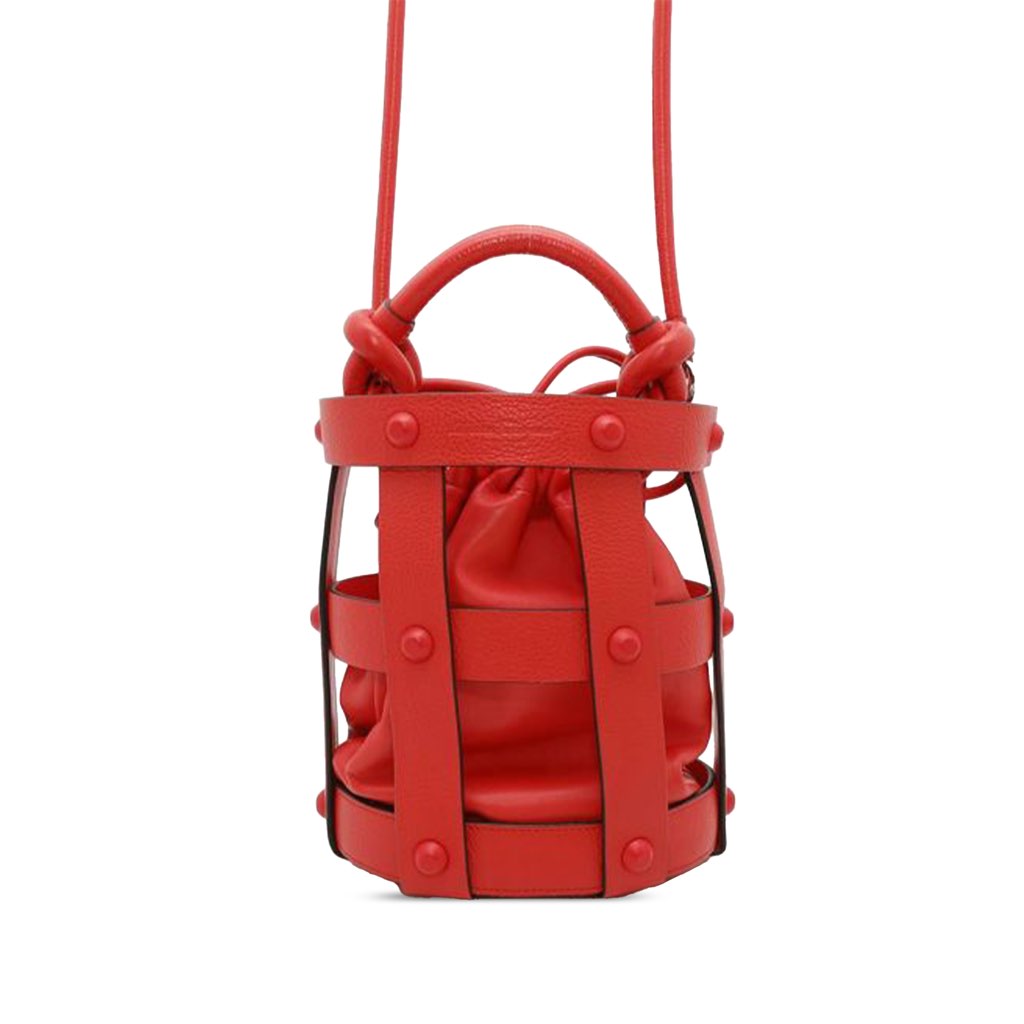 Salvatore Ferragamo Leather Cage Bucket Bag