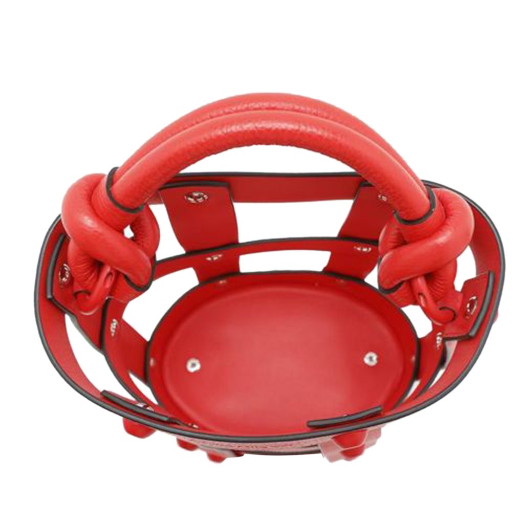 Salvatore Ferragamo Leather Cage Bucket Bag - Side view