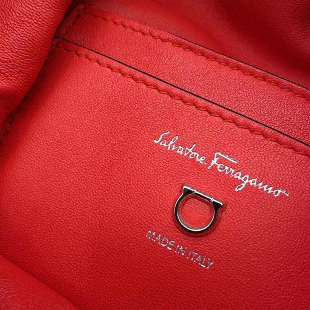 Salvatore Ferragamo Leather Cage Bucket Bag - Detail 2