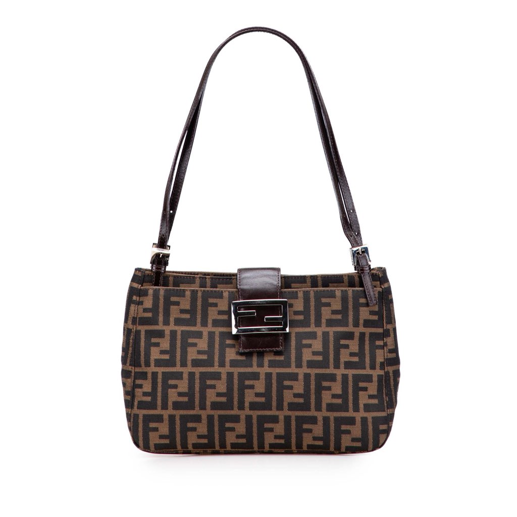 Fendi Zucca Canvas Shoulder Bag
