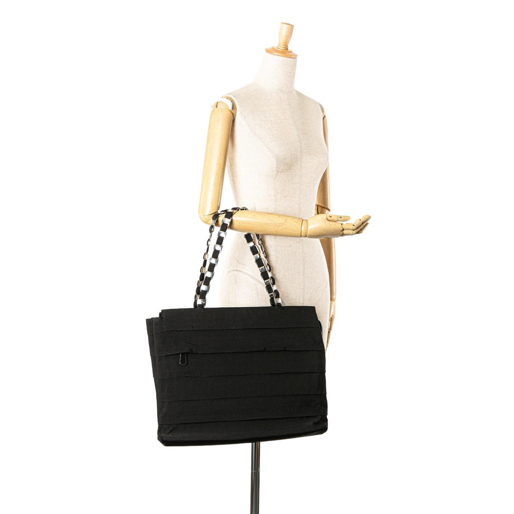 Salvatore Ferragamo Nylon Tiered Grosgrain Tote - Image 14