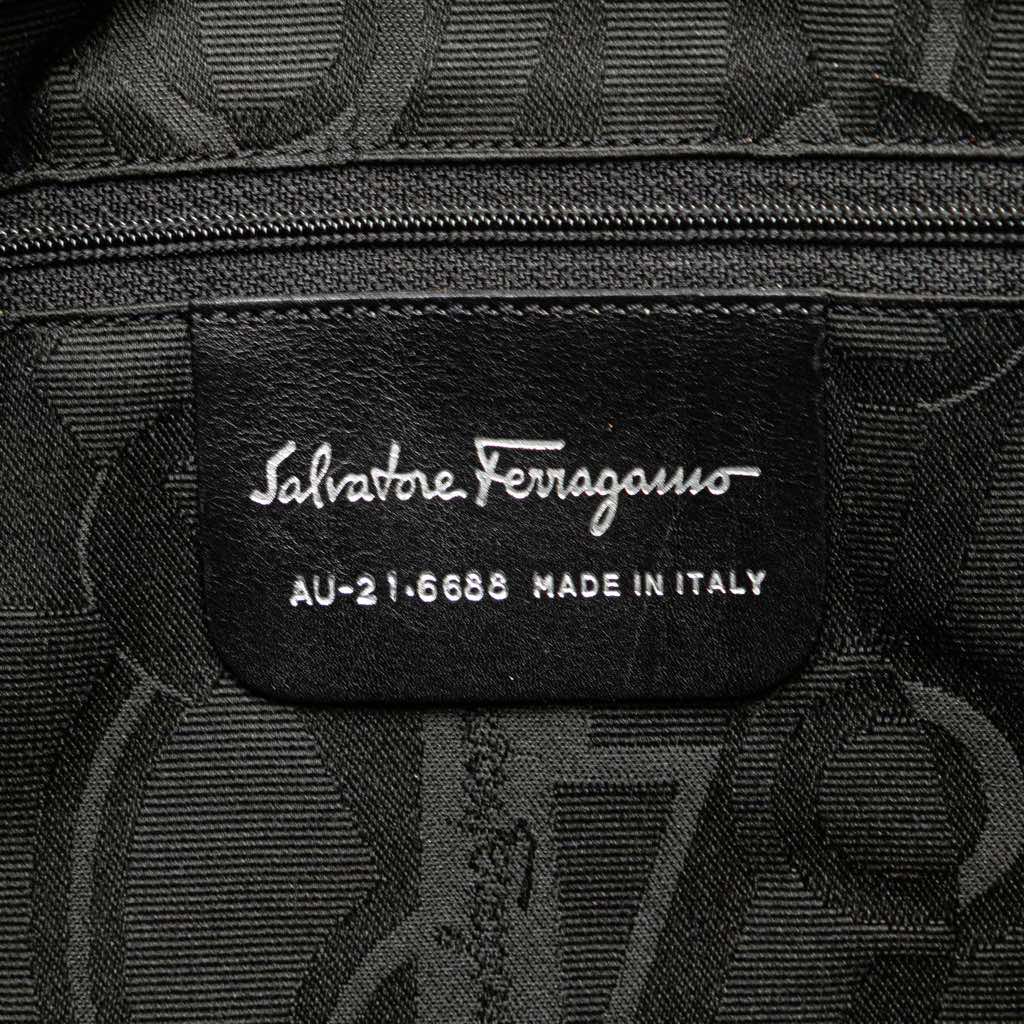 Salvatore Ferragamo Nylon Tiered Grosgrain Tote - Side view