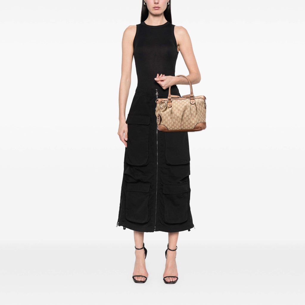 Gucci GG Canvas Sukey Satchel - Image 13