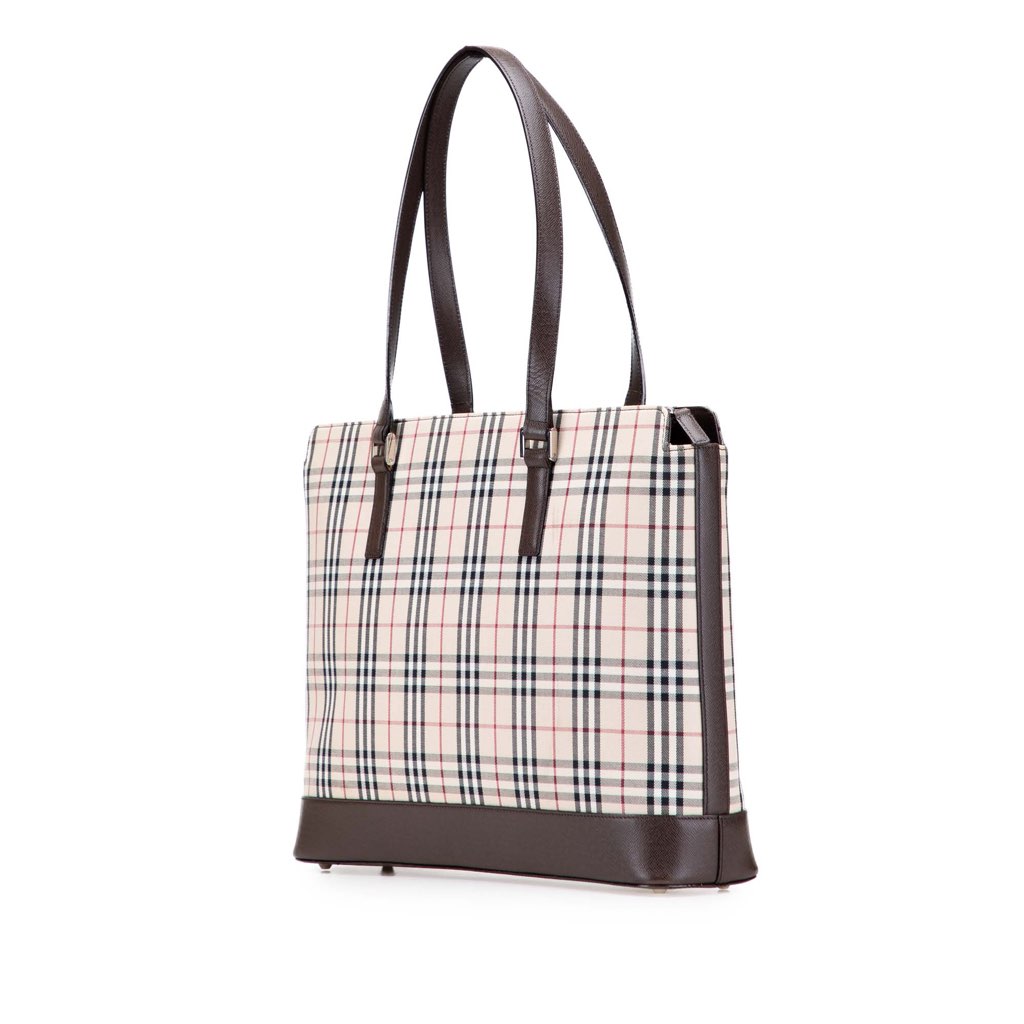 Burberry House Check Canvas Tote - Back view