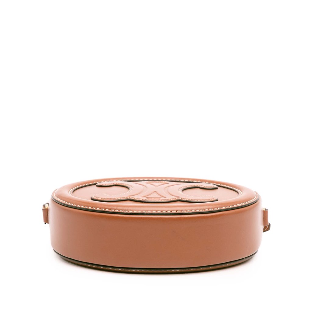 Celine Small Calfskin Cuir Triomphe Oval Crossbody - Image 6