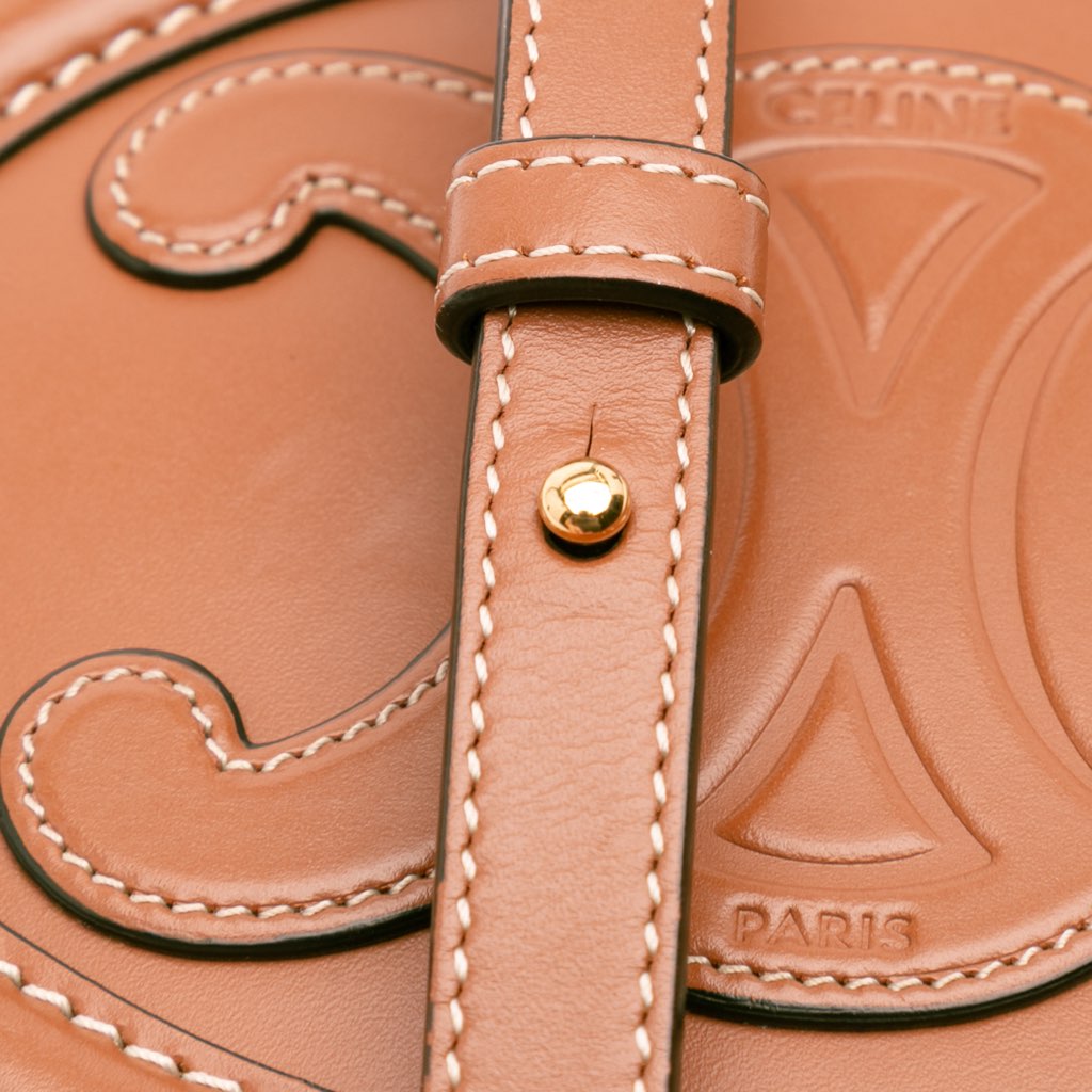 Celine Small Calfskin Cuir Triomphe Oval Crossbody - Image 10