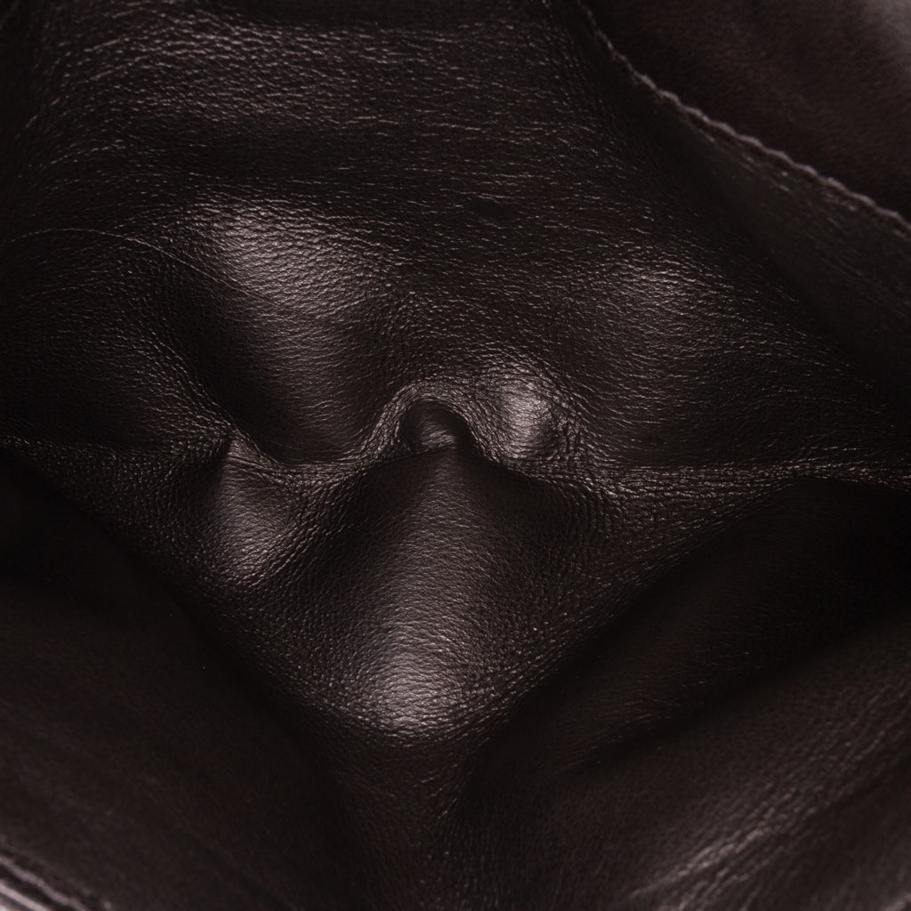 Saint Laurent Lambskin Chevron Monogram Sulpice Chain Wallet - 4